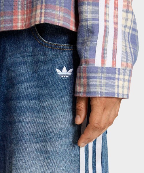 セール】ADIDAS ORIGINALSルーズデニムディストレストパンツ