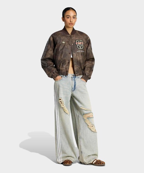 セール】ADIDAS ORIGINALSルーズデニムディストレストパンツ