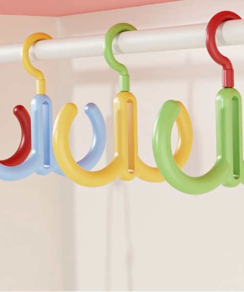 Jelly moo(ジェリームー)の「【 Jelly moo / ジェリームー 】 自由に組み合わせ! カラー 連結 おしゃれフック(収納グッズ・レディース・ブルー/イエロー/ホワイト/グリーン・FREE)」の4枚目の写真