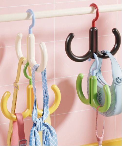 Jelly moo(ジェリームー)の「【 Jelly moo / ジェリームー 】 自由に組み合わせ! カラー 連結 おしゃれフック(収納グッズ・レディース・ブルー/イエロー/ホワイト/グリーン・FREE)」の5枚目の写真