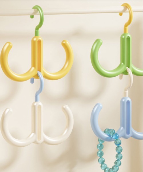 Jelly moo(ジェリームー)の「【 Jelly moo / ジェリームー 】 自由に組み合わせ! カラー 連結 おしゃれフック(収納グッズ・レディース・ブルー/イエロー/ホワイト/グリーン・FREE)」の9枚目の写真