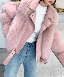 レディースのライダースジャケット（ピンク/桃色系