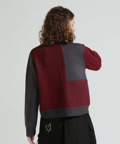 AVIREX(アヴィレックス)の「《直営店限定》MELANGE SWITCHING KINT PULLOVER/メランジニット(ニット/セーター・レディース・アイボリー/チャコールグレー/ブルー・F)」の21枚目の写真