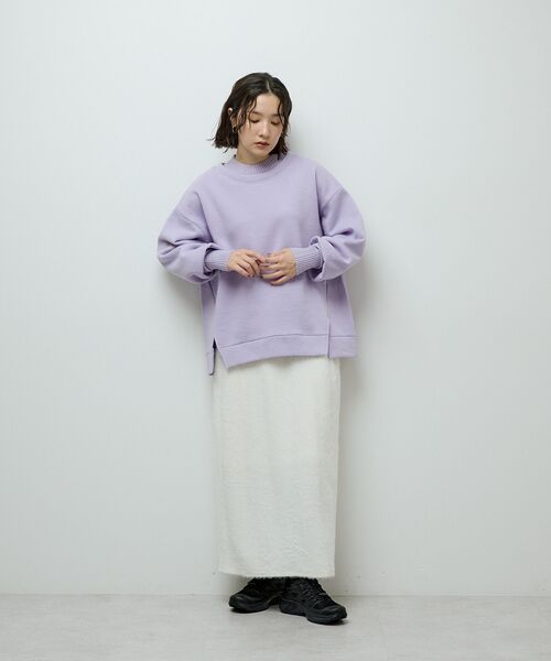 Green Parks(グリーンパークス)の「楽ちんシャギーIラインスカート(スカート・レディース・ブラウン/ブラック/アイボリー・FREE)」の11枚目の写真