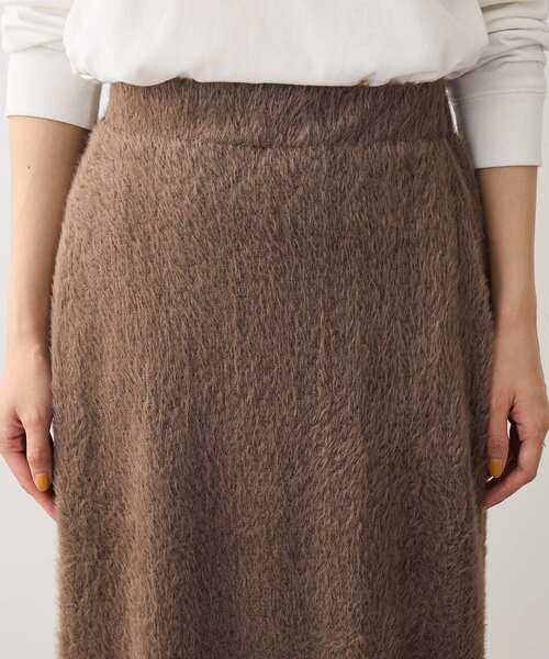Green Parks(グリーンパークス)の「楽ちんシャギーIラインスカート(スカート・レディース・ブラウン/ブラック/アイボリー・FREE)」の17枚目の写真