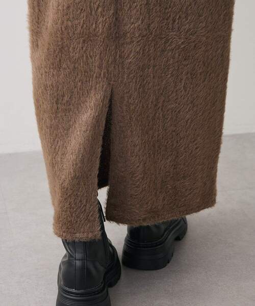 Green Parks(グリーンパークス)の「楽ちんシャギーIラインスカート(スカート・レディース・ブラウン/ブラック/アイボリー・FREE)」の19枚目の写真