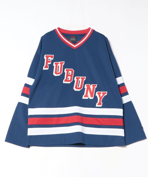 FUBU( フブ)の「【FUBU/フブ】Hockey Shirts(シャツ/ブラウス・メンズ・ホワイト/ブラック/ブルー・M/L/XL/XXL)」の3枚目の写真