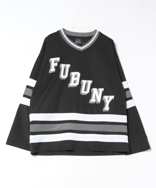 FUBU( フブ)の「【FUBU/フブ】Hockey Shirts(シャツ/ブラウス・メンズ・ホワイト/ブラック/ブルー・M/L/XL/XXL)」の2枚目の写真