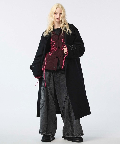 onigiriwaebimayo様 25AW PRE-ORDER】Oni-Waffle Flower Embroidery Prime-Over Crew