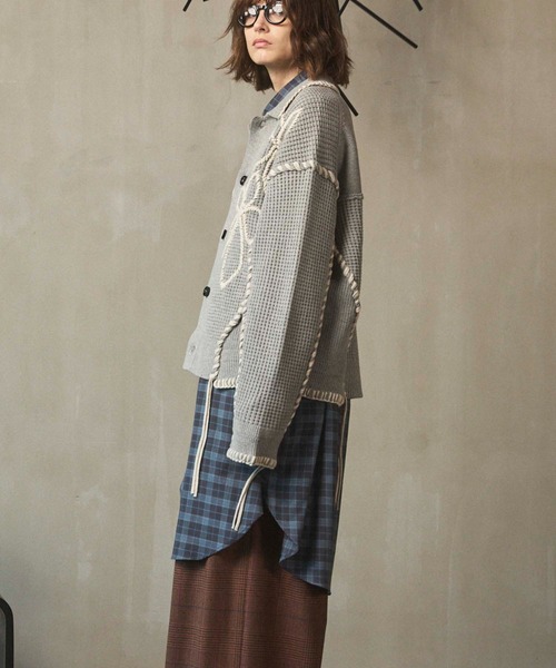 【Maison Special】鬼ワッフルケミカルオーバーダイカーディガン MAISON SPECIAL（メゾンスペシャル）の「《UNISEX》Oni-Waffle