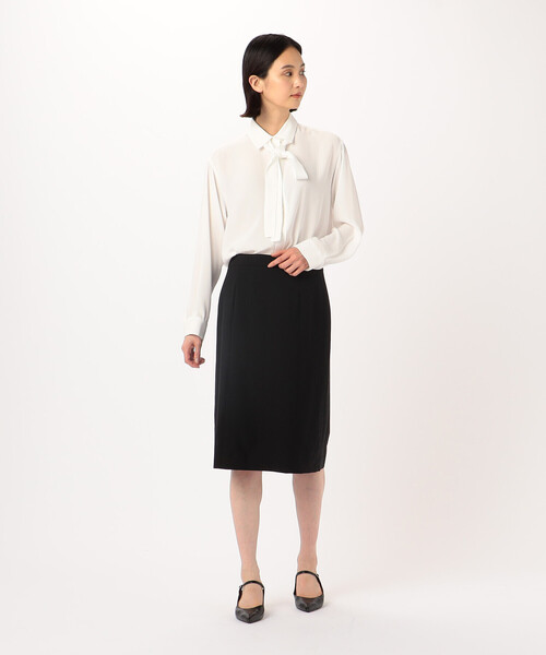 COMME CA(コムサ)の「バックサテンアムンゼン シャツ(シャツ/ブラウス・レディース・ホワイト・7号/9号/13号/11号/5号/15号)」の4枚目の写真