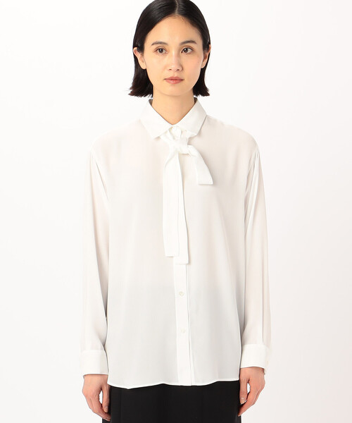 COMME CA(コムサ)の「バックサテンアムンゼン シャツ(シャツ/ブラウス・レディース・ホワイト・7号/9号/13号/11号/5号/15号)」の8枚目の写真