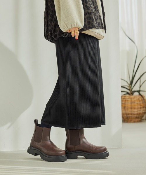 niko and...（ニコアンド）の「アソートリブニットスカート（スカート・レディース・ブラック/ブルー/ホワイト/ブラウン・LARGE/MEDIUM）」の2枚目の写真