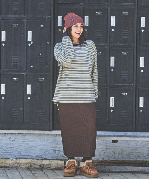 niko and...（ニコアンド）の「アソートリブニットスカート（スカート・レディース・ブラック/ブルー/ホワイト/ブラウン・LARGE/MEDIUM）」の10枚目の写真