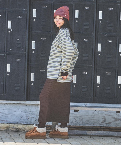 niko and...（ニコアンド）の「アソートリブニットスカート（スカート・レディース・ブラック/ブルー/ホワイト/ブラウン・LARGE/MEDIUM）」の12枚目の写真