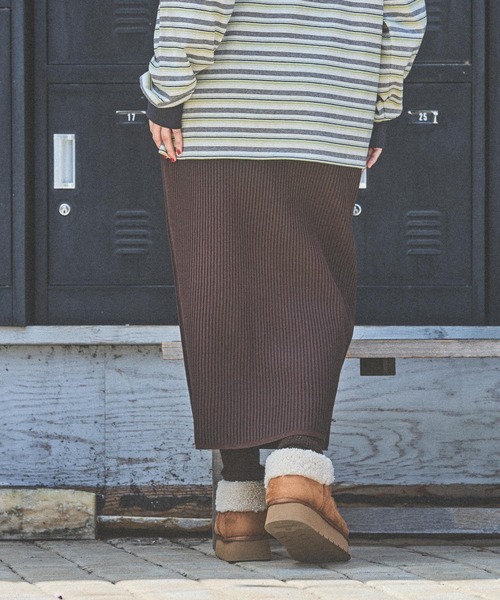 niko and...（ニコアンド）の「アソートリブニットスカート（スカート・レディース・ブラック/ブルー/ホワイト/ブラウン・LARGE/MEDIUM）」の14枚目の写真