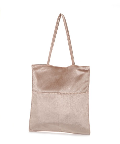 GLOBAL WORK（グローバルワーク）の「ベロアA4トートバッグ/一部店舗限定/600158（トートバッグ・レディース・ライトグレー/ベージュ/パープル系その他2/ピンク系その他/ライトブルー・FREE）」の3枚目の写真