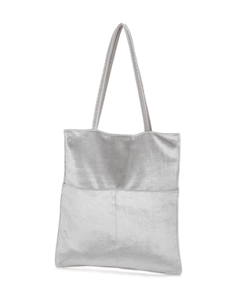 GLOBAL WORK（グローバルワーク）の「ベロアA4トートバッグ/一部店舗限定/600158（トートバッグ・レディース・ライトグレー/ベージュ/パープル系その他2/ピンク系その他/ライトブルー・FREE）」の2枚目の写真