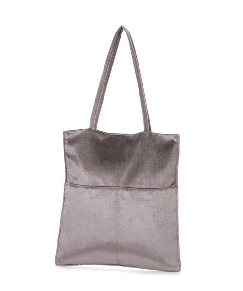 GLOBAL WORK（グローバルワーク）の「ベロアA4トートバッグ/一部店舗限定/600158（トートバッグ・レディース・ライトグレー/ベージュ/パープル系その他2/ピンク系その他/ライトブルー・FREE）」の4枚目の写真