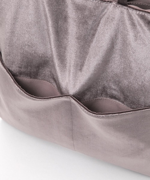 GLOBAL WORK（グローバルワーク）の「ベロアA4トートバッグ/一部店舗限定/600158（トートバッグ・レディース・ライトグレー/ベージュ/パープル系その他2/ピンク系その他/ライトブルー・FREE）」の11枚目の写真