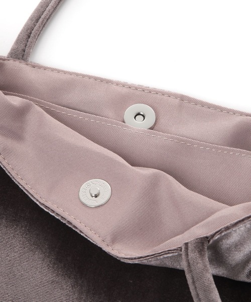 GLOBAL WORK（グローバルワーク）の「ベロアA4トートバッグ/一部店舗限定/600158（トートバッグ・レディース・ライトグレー/ベージュ/パープル系その他2/ピンク系その他/ライトブルー・FREE）」の13枚目の写真