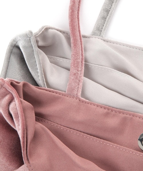 GLOBAL WORK（グローバルワーク）の「ベロアA4トートバッグ/一部店舗限定/600158（トートバッグ・レディース・ライトグレー/ベージュ/パープル系その他2/ピンク系その他/ライトブルー・FREE）」の8枚目の写真