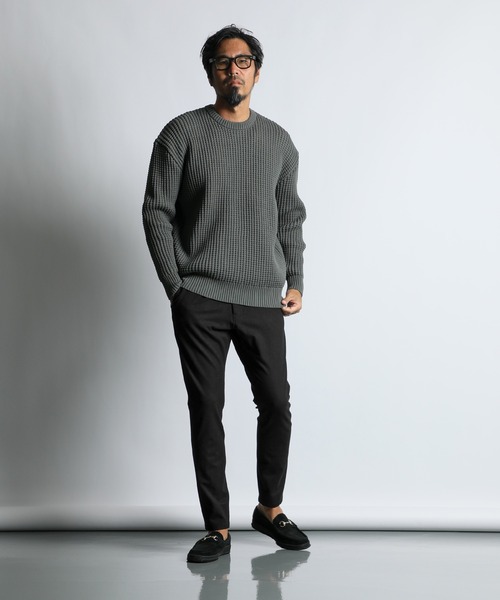 The DUFFER of ST.GEORGE（ザダファーオブセントジョージ）の「HEAT EFFECT 2WAY STRETCH TROUSERS： 360°伸縮 ハイテンションストレッチ スキニーパンツ（スラックス・メンズ・グレー/ブラック/ライトグレー・SMALL/MEDIUM/LARGE/X-LARGE）」の5枚目の写真