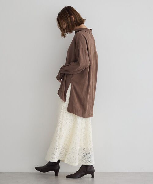 YECCA VECCA(イェッカヴェッカ)の「フラワー起毛レースマーメイドスカート(スカート・レディース・オフホワイト・FREE)」の7枚目の写真