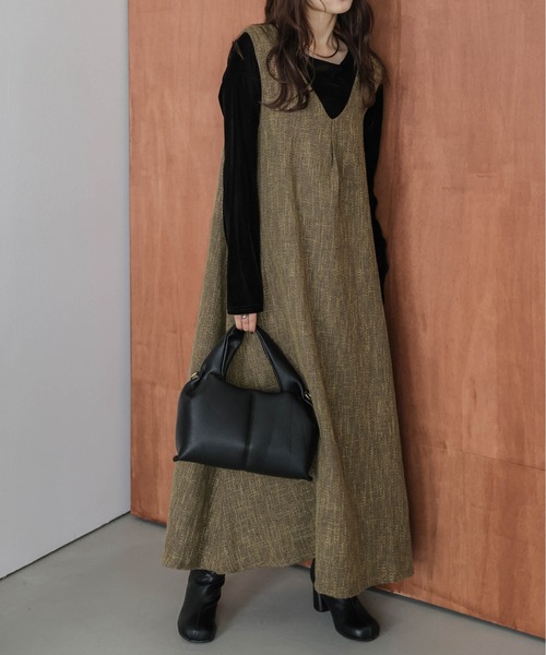 セール】ツイードフレアジャンパースカート（ジャンパースカート