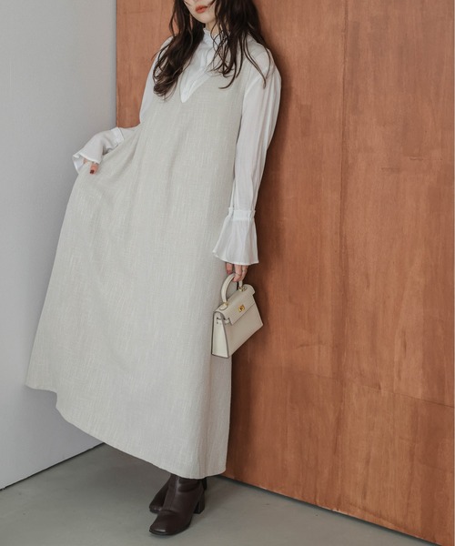 セール】ツイードフレアジャンパースカート（ジャンパースカート