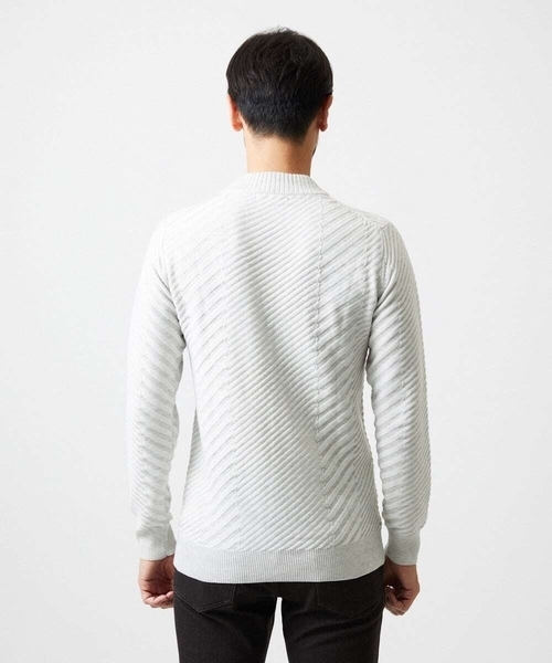 MICHEL KLEIN HOMME   （ミッシェルクランオム）の「グラデーションモックネックニット（ニット/セーター・メンズ・ライトグレー/グリーン/ネイビー・MEDIUM/LARGE/X-LARGE）」の10枚目の写真