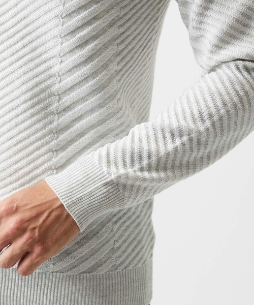 MICHEL KLEIN HOMME   （ミッシェルクランオム）の「グラデーションモックネックニット（ニット/セーター・メンズ・ライトグレー/グリーン/ネイビー・MEDIUM/LARGE/X-LARGE）」の12枚目の写真
