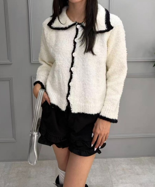 mebole(メボレ)の「ダブルフリルショートパンツ(その他パンツ・レディース・ブラック/グレー・MEDIUM/SMALL)」の21枚目の写真