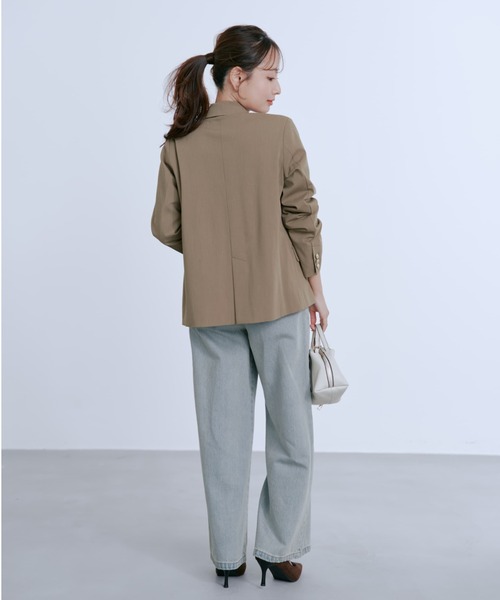 セール】ゴールドボタンダブルジャケット 【低身長・小柄女性