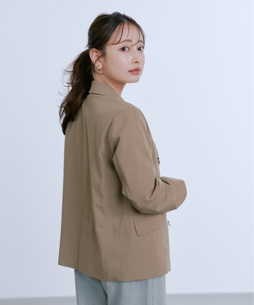 セール】ゴールドボタンダブルジャケット 【低身長・小柄女性