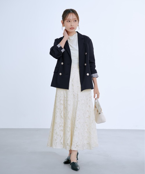 セール】ゴールドボタンダブルジャケット 【低身長・小柄女性