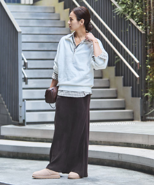 FRAMeWORK（フレームワーク）の「≪追加≫シルキーキュプラバイアススカート 2（スカート・レディース・ブラウン/ホワイト系その他/ブラック・38/36/40）」の11枚目の写真