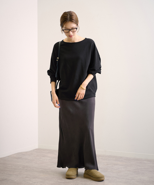 FRAMeWORK（フレームワーク）の「≪追加≫シルキーキュプラバイアススカート 2（スカート・レディース・ブラウン/ホワイト系その他/ブラック・38/36/40）」の15枚目の写真