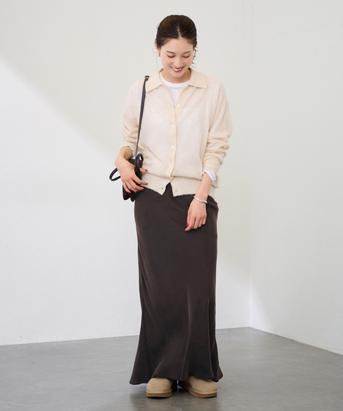 FRAMeWORK（フレームワーク）の「≪追加≫シルキーキュプラバイアススカート 2（スカート・レディース・ブラウン/ホワイト系その他/ブラック・38/36/40）」の17枚目の写真