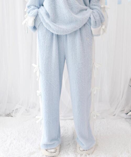Whinny（ホワイニー）の「Whinny/《セットアップ可能♪》ゆるもちリボンパンティー（その他パンツ・レディース・ホワイト/サックスブルー/ブラック・FREE）」の3枚目の写真