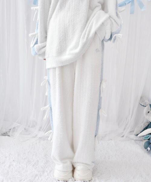 Whinny（ホワイニー）の「Whinny/《セットアップ可能♪》ゆるもちリボンパンティー（その他パンツ・レディース・ホワイト/サックスブルー/ブラック・FREE）」の4枚目の写真