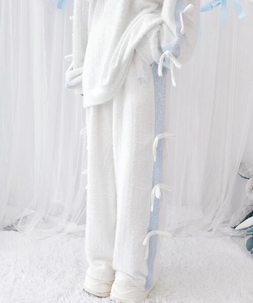 Whinny（ホワイニー）の「Whinny/《セットアップ可能♪》ゆるもちリボンパンティー（その他パンツ・レディース・ホワイト/サックスブルー/ブラック・FREE）」の5枚目の写真