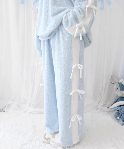 Whinny（ホワイニー）の「Whinny/《セットアップ可能♪》ゆるもちリボンパンティー（その他パンツ・レディース・ホワイト/サックスブルー/ブラック・FREE）」の8枚目の写真