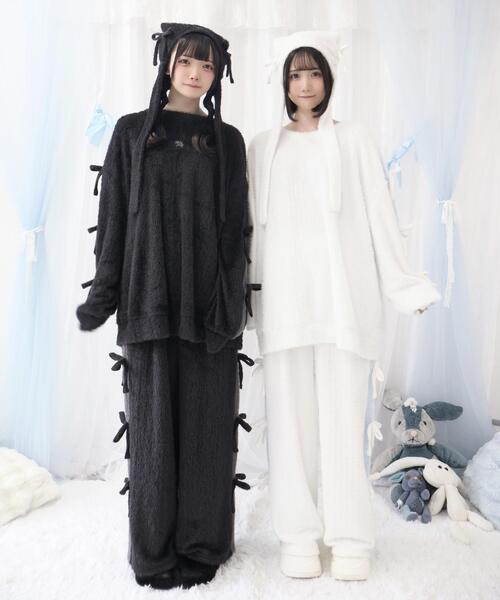Whinny（ホワイニー）の「Whinny/《セットアップ可能♪》ゆるもちリボンパンティー（その他パンツ・レディース・ホワイト/サックスブルー/ブラック・FREE）」の13枚目の写真