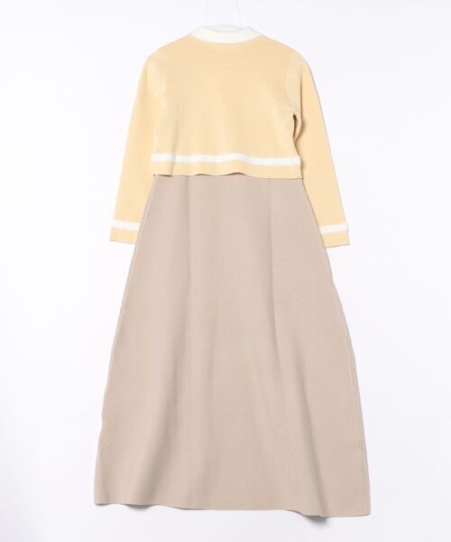 12Twelve Agenda（トゥエルブ　アジェンダ）の「シャギー衿ニットワンピース×ノーカラーカーディガンセット（ワンピース・レディース・ブラック/イエロー・M）」の18枚目の写真