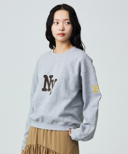 LE MELANGE ルメランジュ スウェット Le Melange/ル・メランジュ】裏起毛ロゴプリントスウェットシャツ