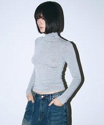 NN LOGO SPAN INNER TURTLENECK_GRAY