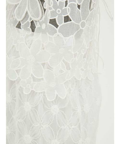 emmi（エミ）の「フラワーオーガンジービスチェ（その他トップス・レディース・ホワイト/ライム/ブラック・F）」の10枚目の写真