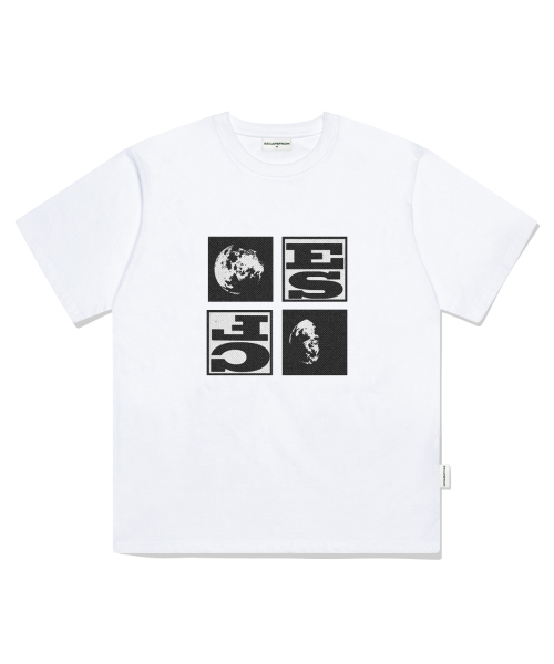 ESCAPEFROM（エスケープフロム）の「スクエアムーンプリントオーバーサイズ半袖Tシャツホワイト（Tシャツ/カットソー・レディース・その他・LARGE/SMALL/MEDIUM）」の2枚目の写真