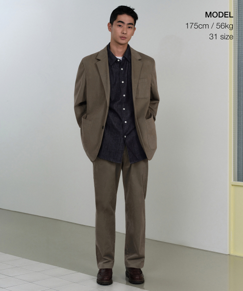 MUSINSA STANDARD（ムシンサスタンダード）の「[シティワーカーズ] モールスキンテーパードパンツ [トープ]（その他パンツ・メンズ・その他・40/38/42/36/34/32/30/31/33/26/27/28/29）」の2枚目の写真